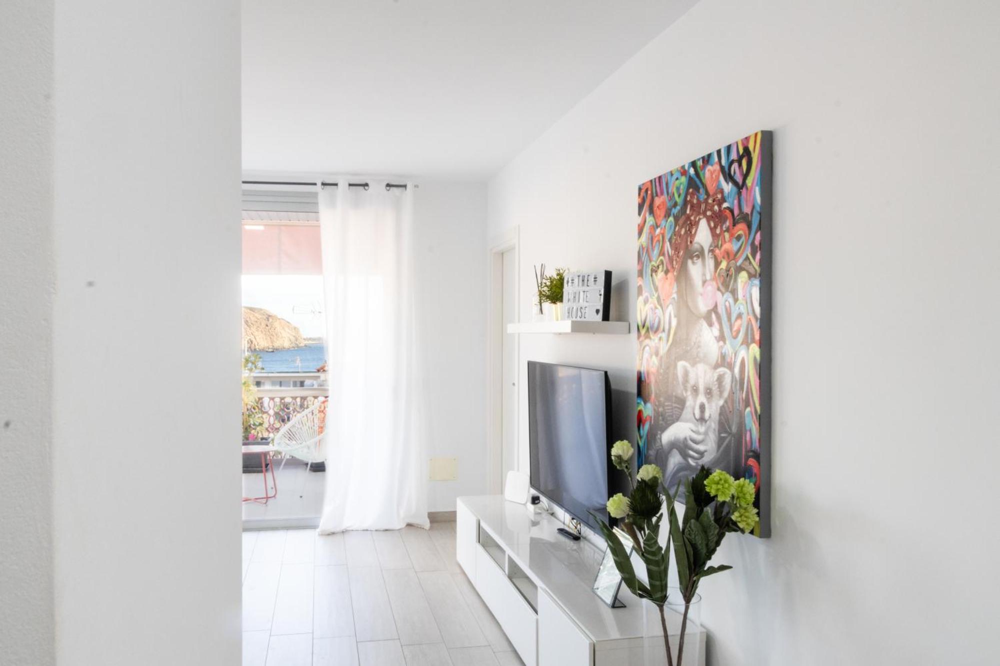 Ferienwohnung The White Heart House - Attic Sea View Los Cristianos  Exterior foto